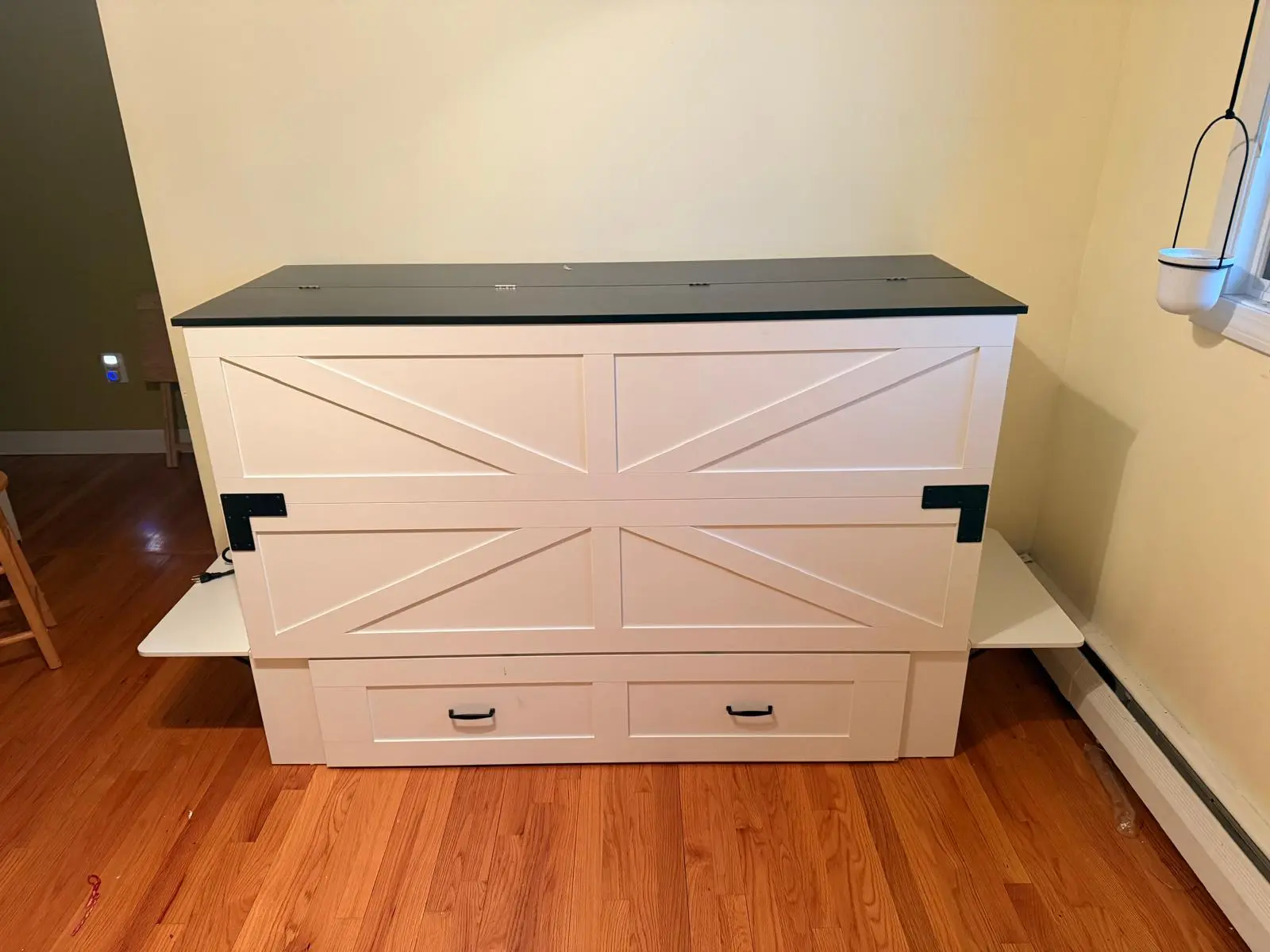 Completed game table cabinet assembly